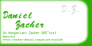 daniel zacher business card